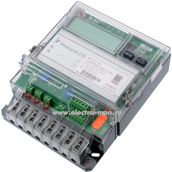 Счетчик электроэнергии  230 ART-01CN 5-60А 3 фазы 2 тарифа .