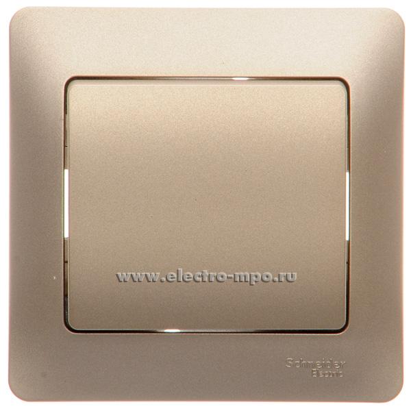 31050. Ю1050 Выключатель Glossa GSL000412 1кл. с/п титан (Systeme Electric)