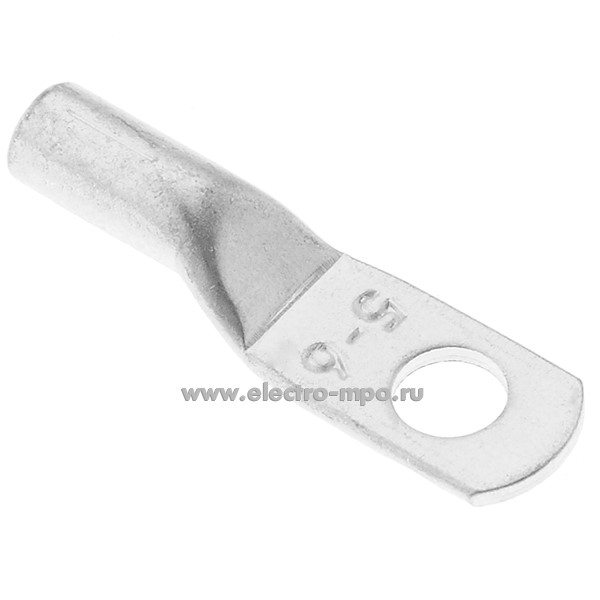 Г8750. Наконечник 58649 ТМЛ (DIN) 6-5-3,8 медный 6мм2 луженый под опрессовку (КВТ Калуга)