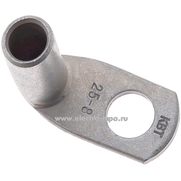 Г8650. Наконечник 70286 ТМЛс(90) 25-8 медный 25мм2 наклонный (90 град) под опрессовку (КВТ Калуга)