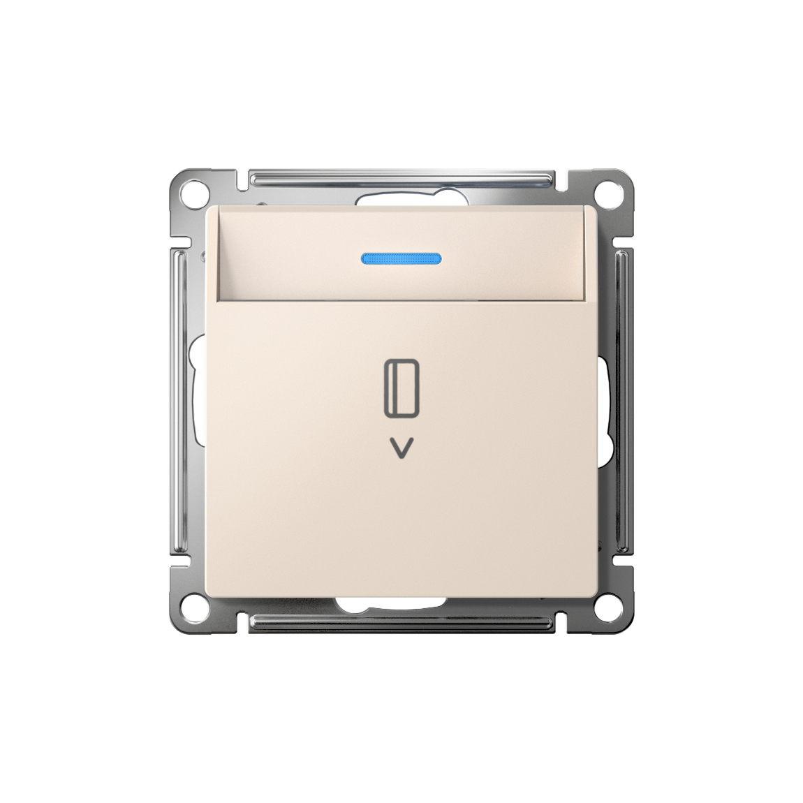 Ю40. Механизм AtlasDesign ATN000214 выключателя карточного без задержки с/п бежевый (Systeme Electric)