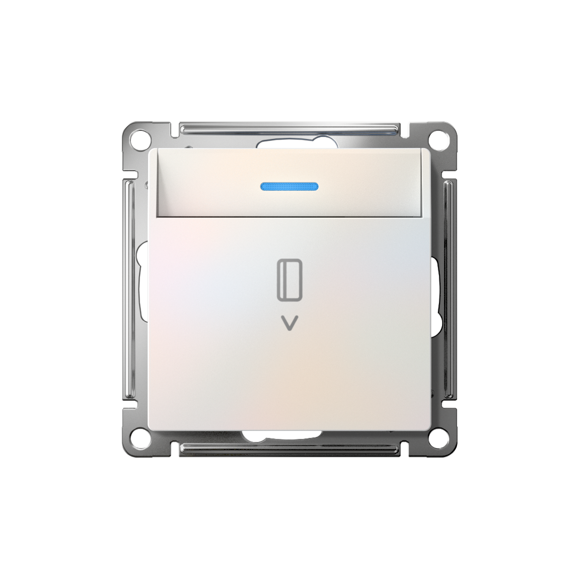 Ю47. Механизм AtlasDesign ATN000414 выключателя карточного без задержки с/п жемчуг (Systeme Electric)