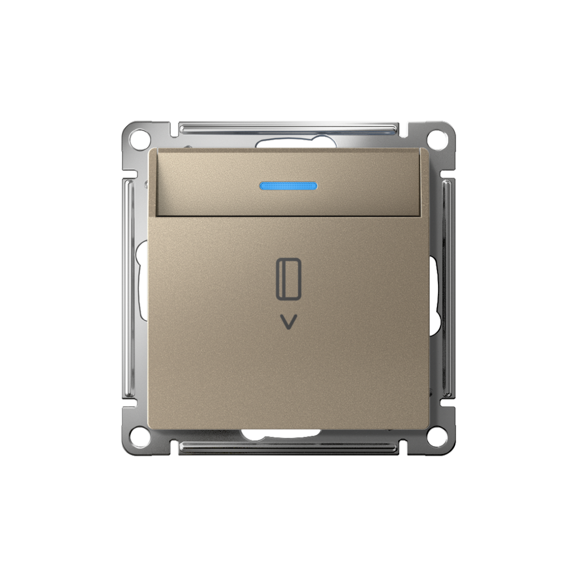 Ю41. Механизм AtlasDesign ATN000514 выключателя карточного без задержки с/п шампань (Systeme Electric)