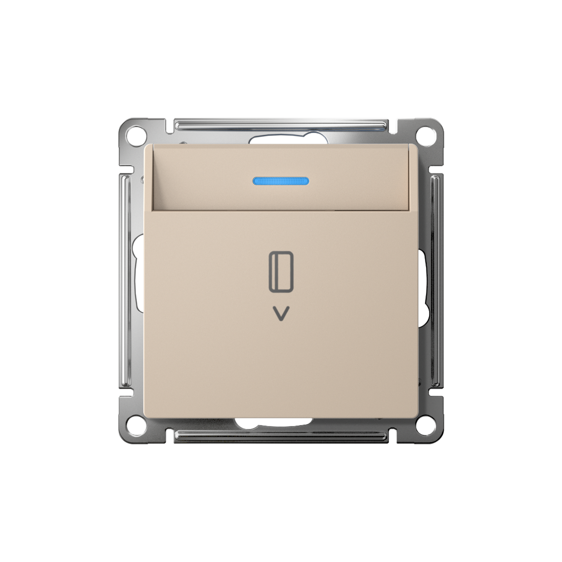 Ю50. Механизм AtlasDesign ATN001214 выключателя карточного без задержки с/п песочный (Systeme Electric)