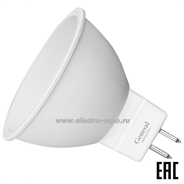 Л11. Лампа 6Вт 632900 GLDEN-MR16-7-230-GU5.3-6500К 490Лм 220В светодиодная дневной свет (General)