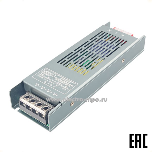 С10. Блок питания 519151 GDLI-S-200-IP20-PRO-12 SG компактный к светод. ленте 220В/12В пост. тока 200Вт