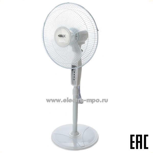 Б8933. Вентилятор 60-0210 DX-1608R напольный 40Вт диаметр 40см 3 скорости пульт ДУ таймер (DUX)