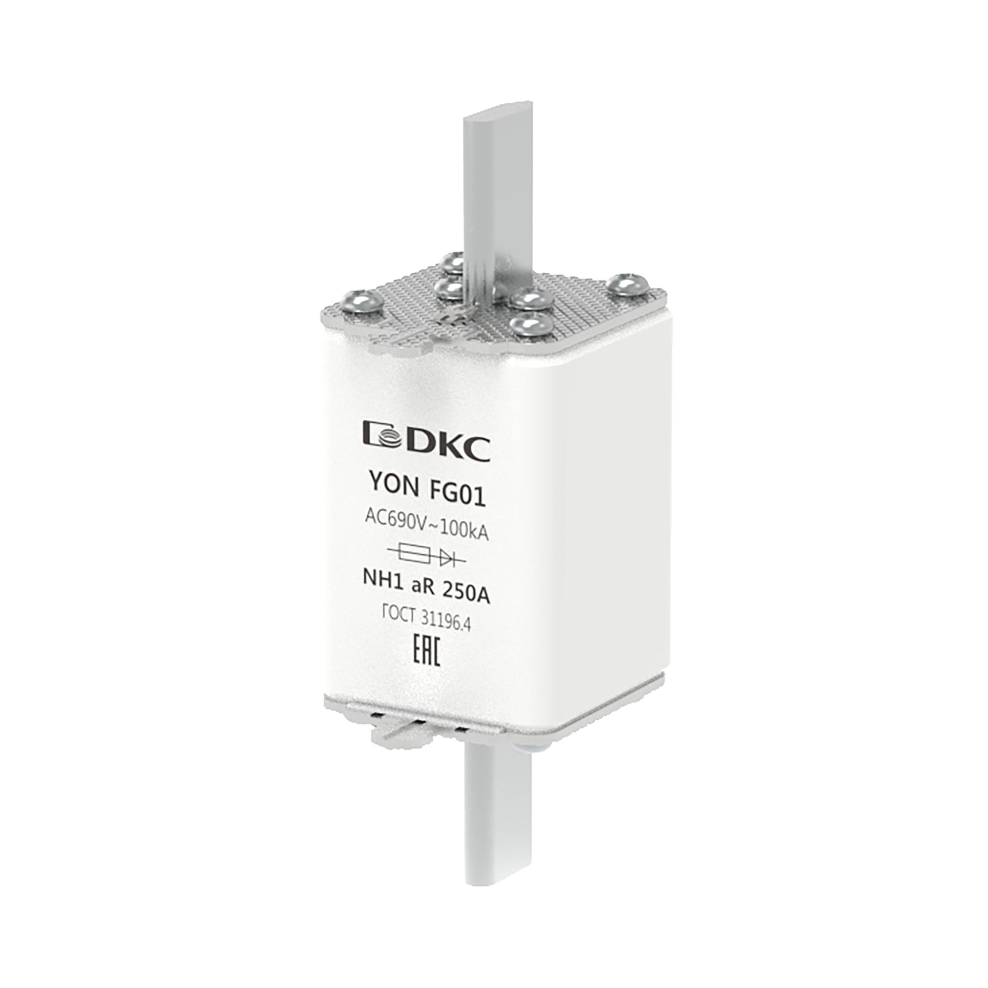 А36. Предохранитель 1FG01-0250-690V-AR YON ножевого типа FG1 250А 690V характеристика  (ДКС)