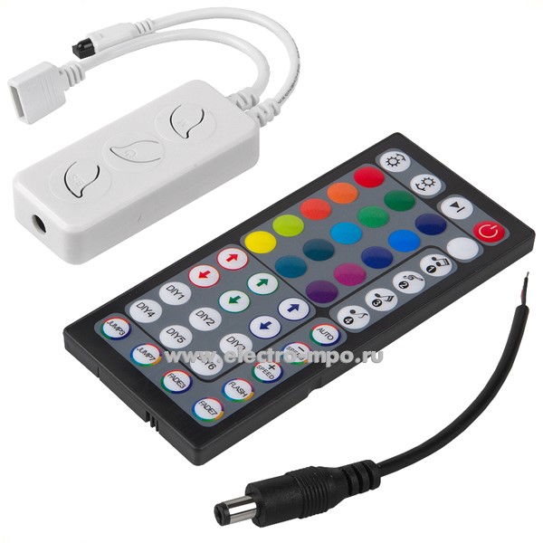 С10. Контроллер 511805 GDC-RGB-72-I-IP20-BT-12 6А для светод. ленты 12В/24В RGB 72Вт/144Вт (General)