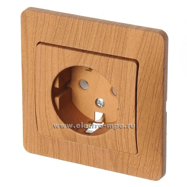 Розетка Glossa GSL000542 \"евр\" с/п дуб (Schneider Electric)