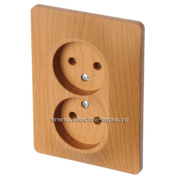 Ю1648. Розетка Glossa GSL000520 двойная с/п дуб (Schneider Electric ...