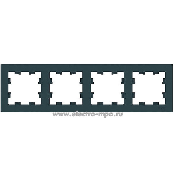 Ю51. Рамка-4 AtlasDesign ATN000804 универсальная изумруд (Systeme Electric)