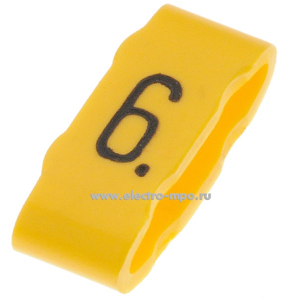 М3537. Маркер на кабель PK+20004SV40.6 для держателя POH/PKH символ "6" (Partex)