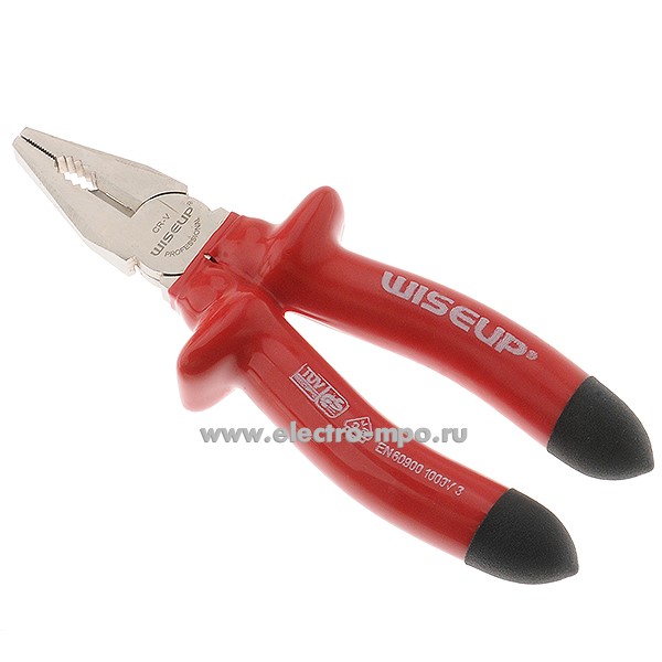 И0464. Плоскогубцы 010602 комбинированные 180мм VDE1000V (Wiseup, Китай)