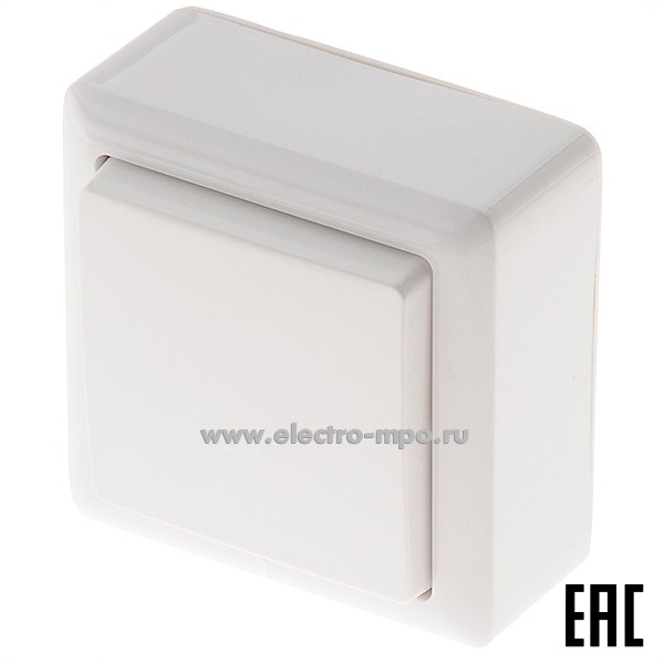 Р01. Выключатель ХИТ VA16-131I-B 1кл. о/п с изолирующей пластиной белый (Systeme Electric)