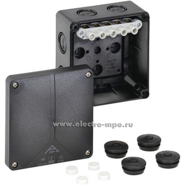 К0236. Коробка ABOXi 060-6sw 49140601 распаечная с мембранами 110х110х67 5 клемм 6кв.мм IP65 чёрная (Spels