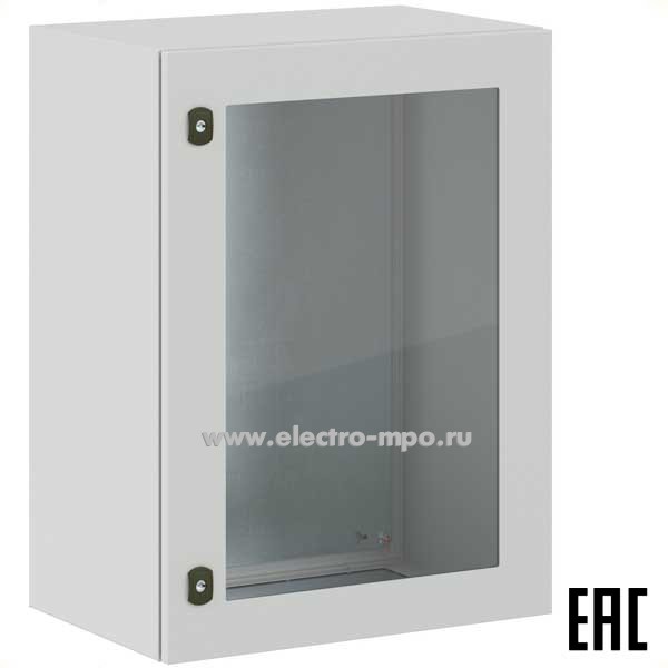 Е9160. Шкаф STX R5STX0864-OUTDOOR навесной IP66 800х600х400 с прозрачной дверью и монтажной платой (ДКС)
