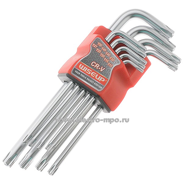 И2401. Набор 032305 ключей TORX 9 предметов (Wiseup, Китай)
