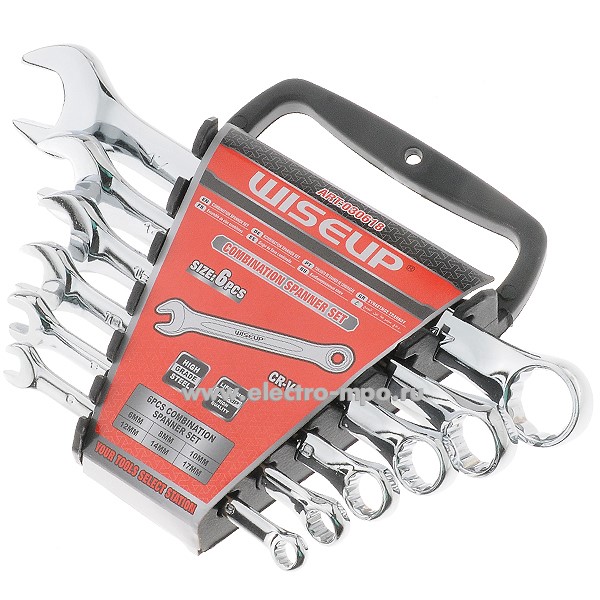 И3068. Набор 030618 гаечных ключей 6 предметов (6-17) (Wiseup, Китай)
