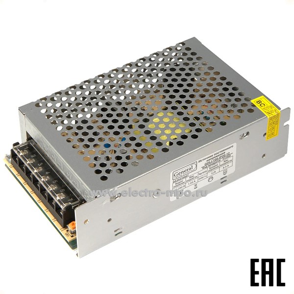 С11. Блок питания 519103 GDLI-100-IP20-24 Standard к светод. ленте 220В/24В пост. тока 100Вт (General)