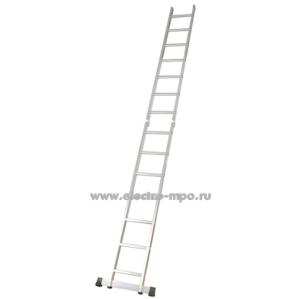 В6136. Лестница-трансформер JD-А207 алюминиевая с шарниром 2х7 ступеней (Jiudeng)