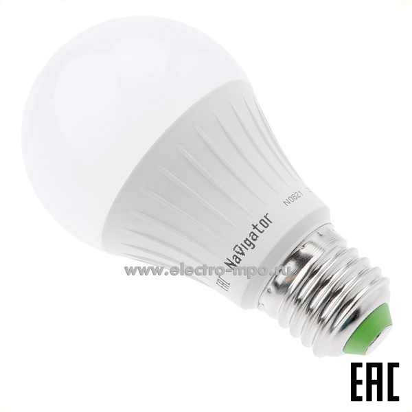 Л0201. Лампа 9Вт 80549 NLL-A60-9-230-4K-Е27-FR-SV 900Лм 4000К светодиодная "груша" х/б свет (Navigator)