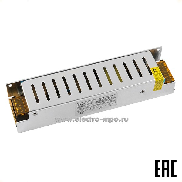 С11. Блок питания 519113 GDLI-LB-150-IP20-24 компактный к светод. ленте 220В/24В пост. тока 150Вт (Gener