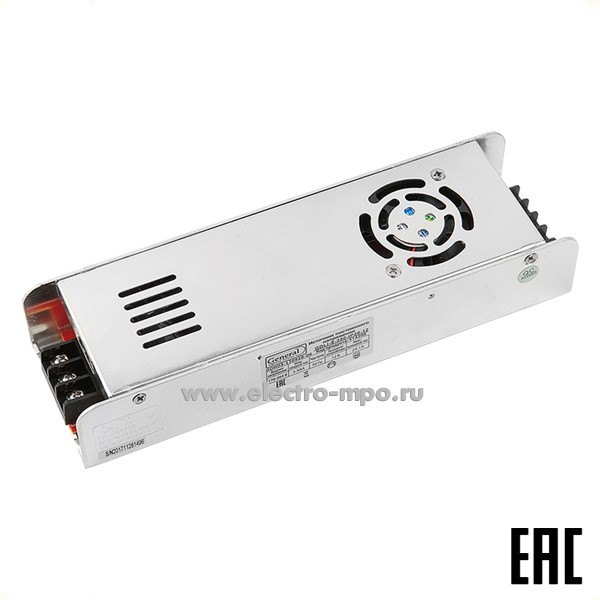 С11. Блок питания 519116 GDLI-LB-350-IP20-24 компактный к светод. ленте 220В/24В пост. тока 350Вт (Gener