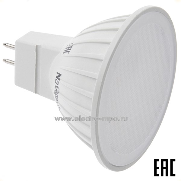 Л1134. Лампа 6Вт 80551 NLL-MR16-6-230-3K-GU5.3-FR-SV 430Лм 3000К светодиодная MR16 т/б свет (Navigator)