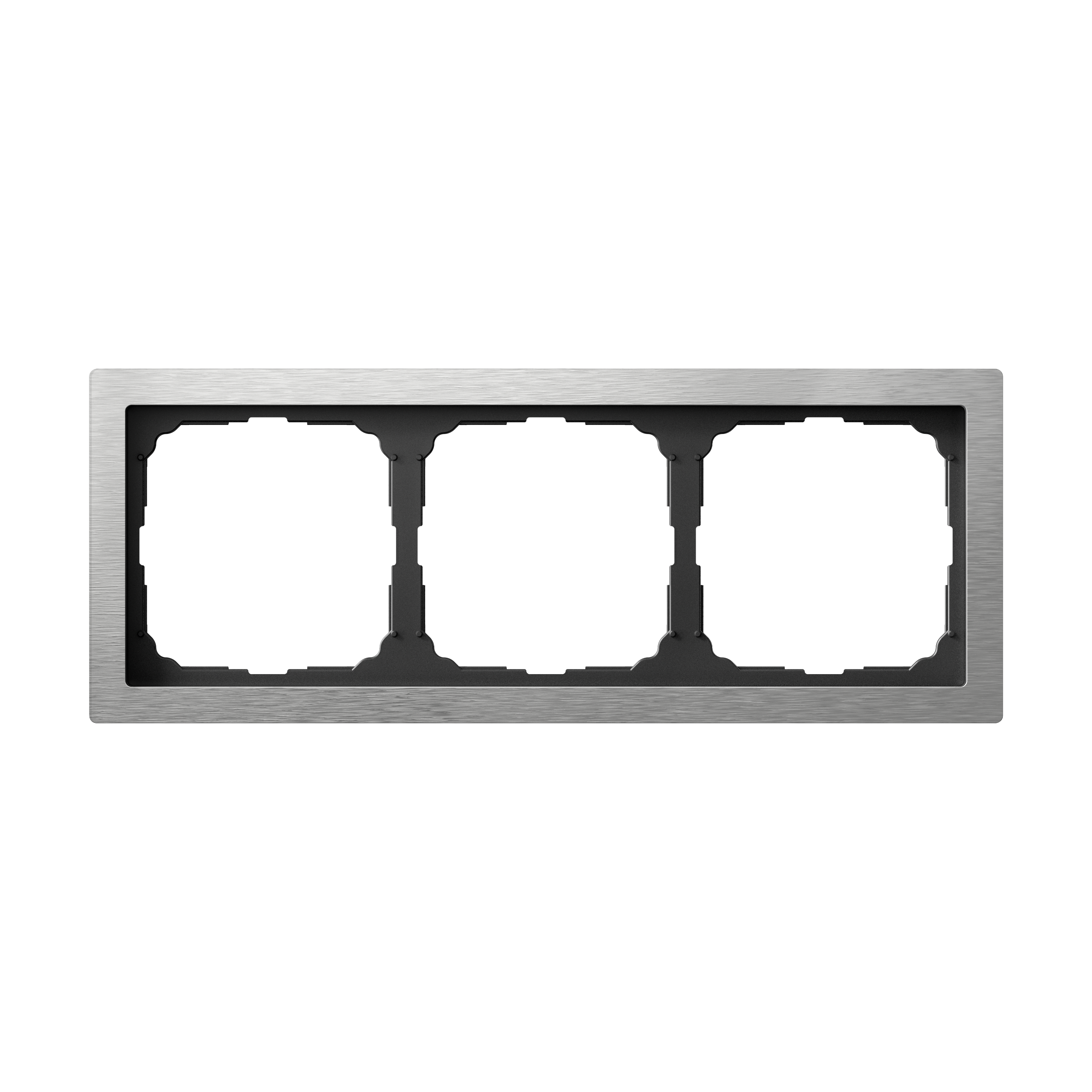 Р35. Рамка-3 ArtGallery Pure GAL312103 универсальная металл алюминий (Systeme Electric)