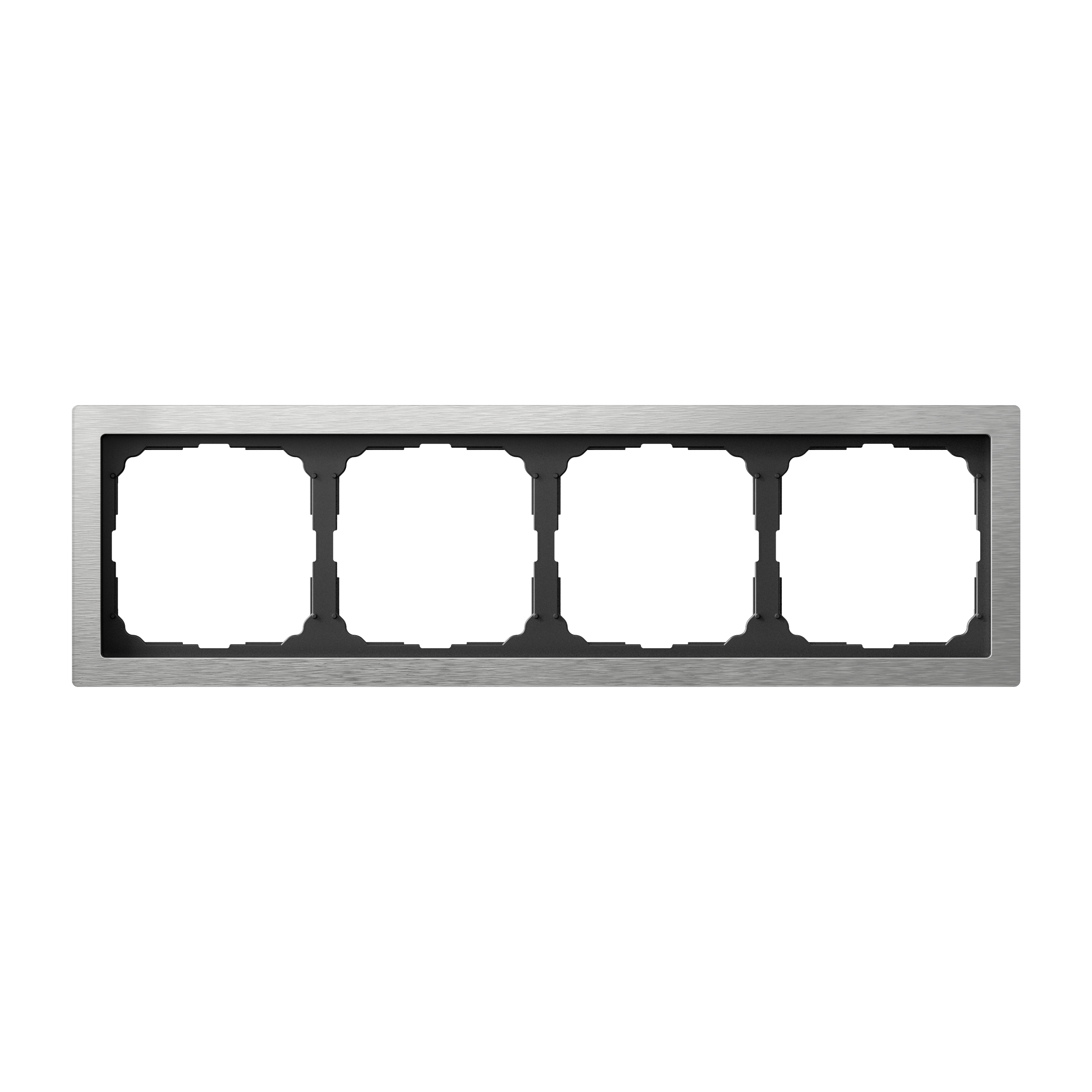 Р35. Рамка-4 ArtGallery Pure GAL312104 универсальная металл алюминий (Systeme Electric)