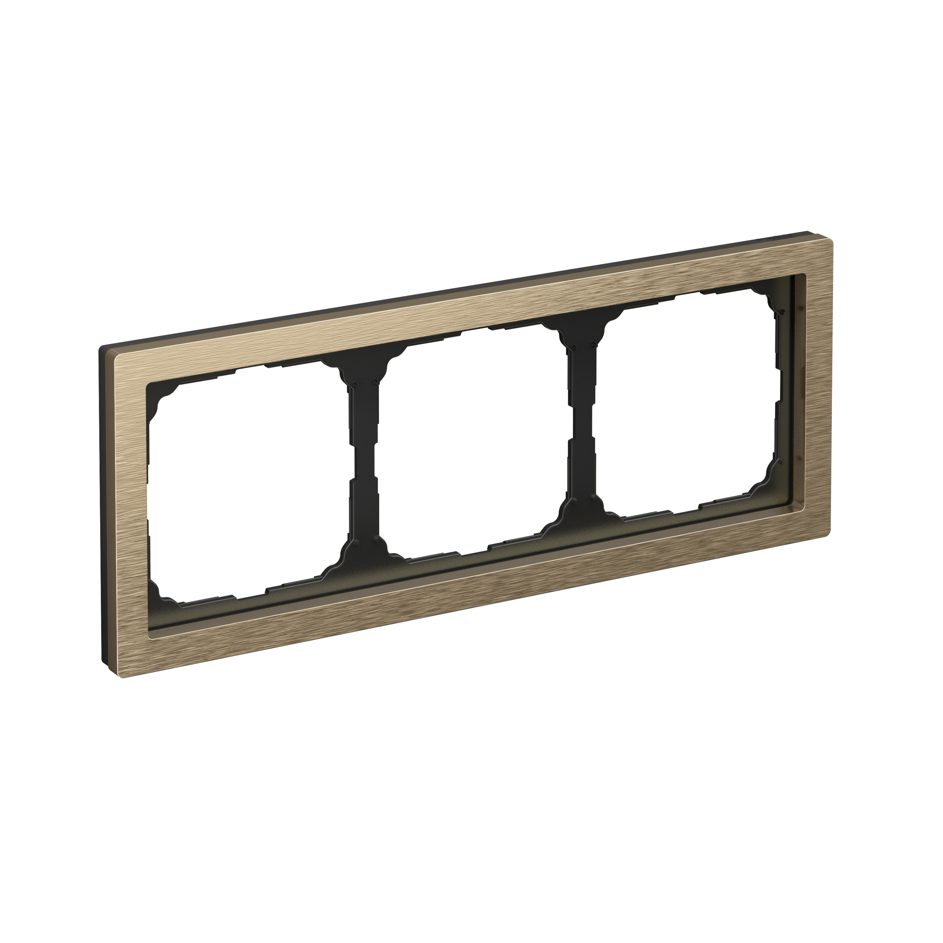 Р35. Рамка-3 ArtGallery Pure GAL312203 универсальная металл латунь (Systeme Electric)