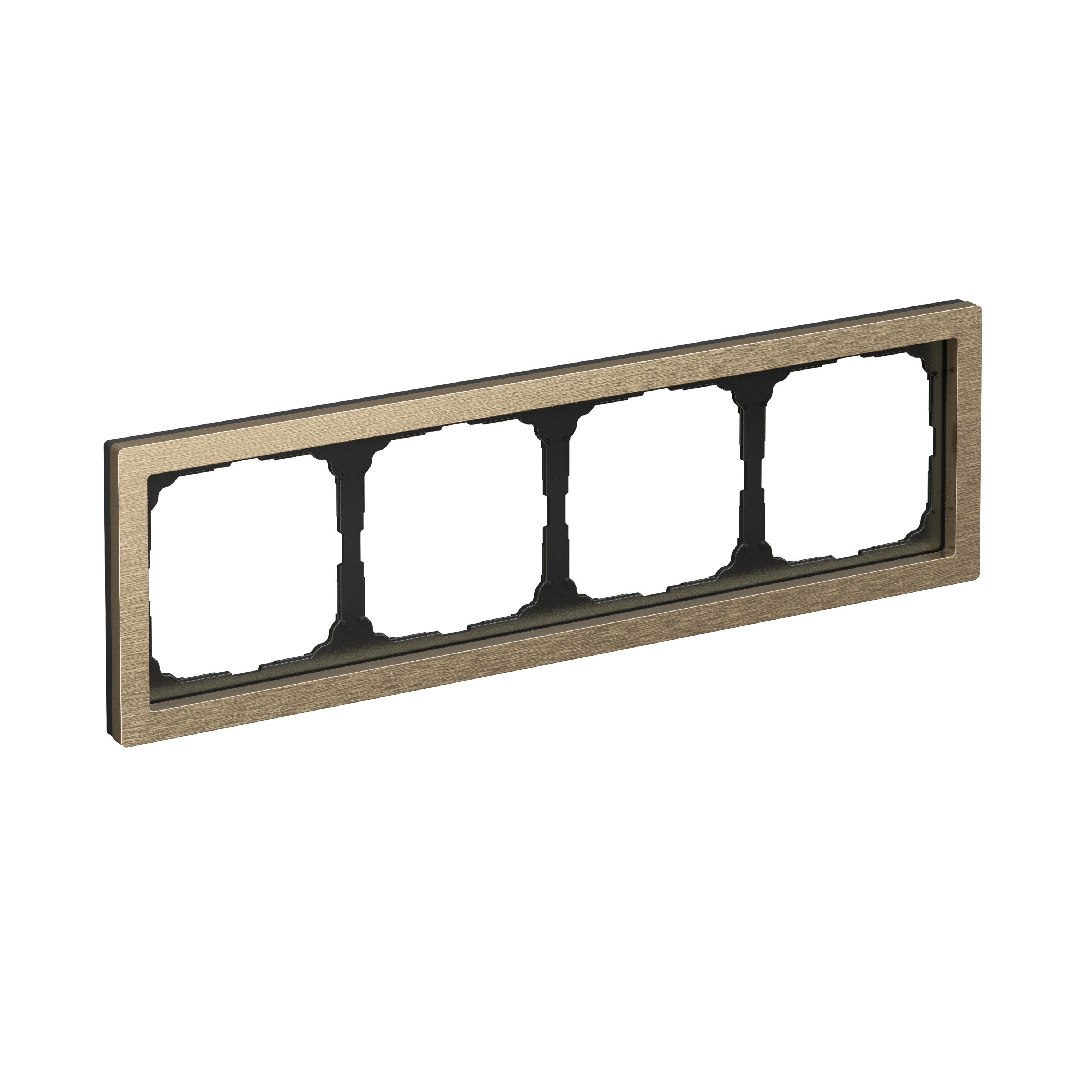 Р35. Рамка-4 ArtGallery Pure GAL312204 универсальная металл латунь (Systeme Electric)