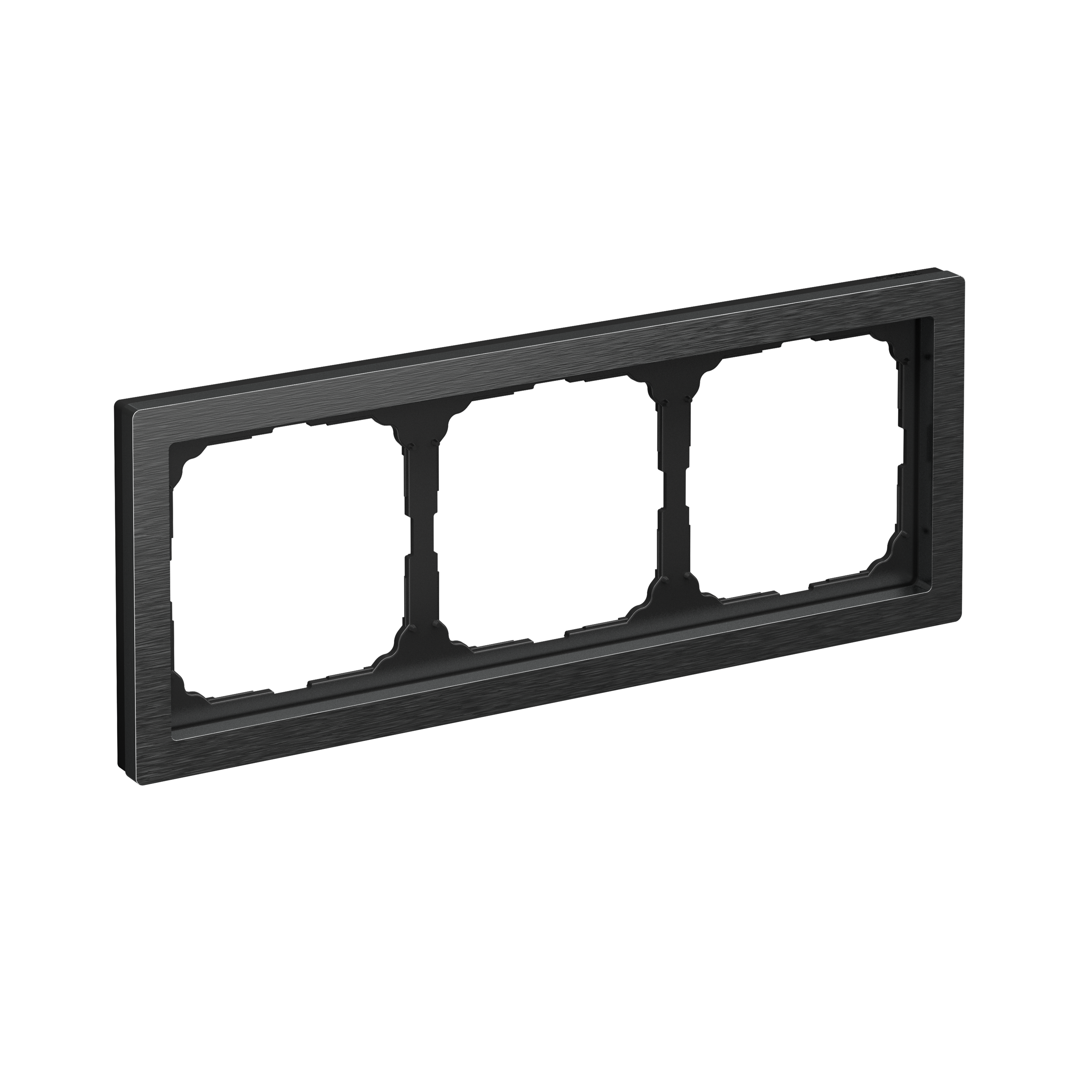 Р35. Рамка-3 ArtGallery Pure GAL312303 универсальная металл оникс (Systeme Electric)