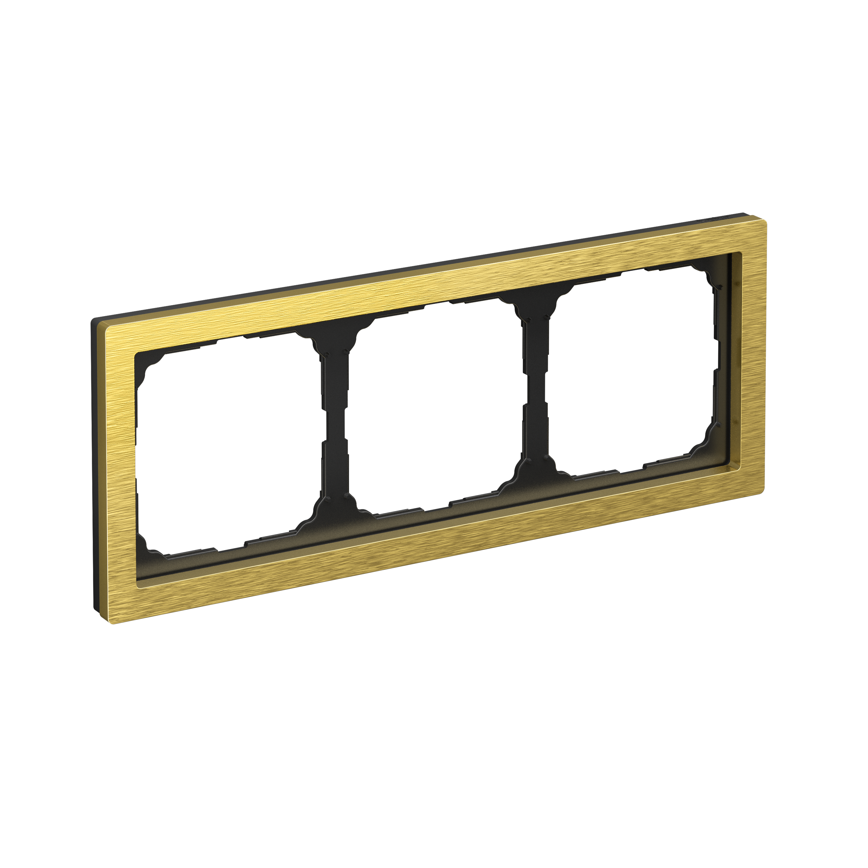 Р35. Рамка-3 ArtGallery Pure GAL312403 универсальная металл золото (Systeme Electric)