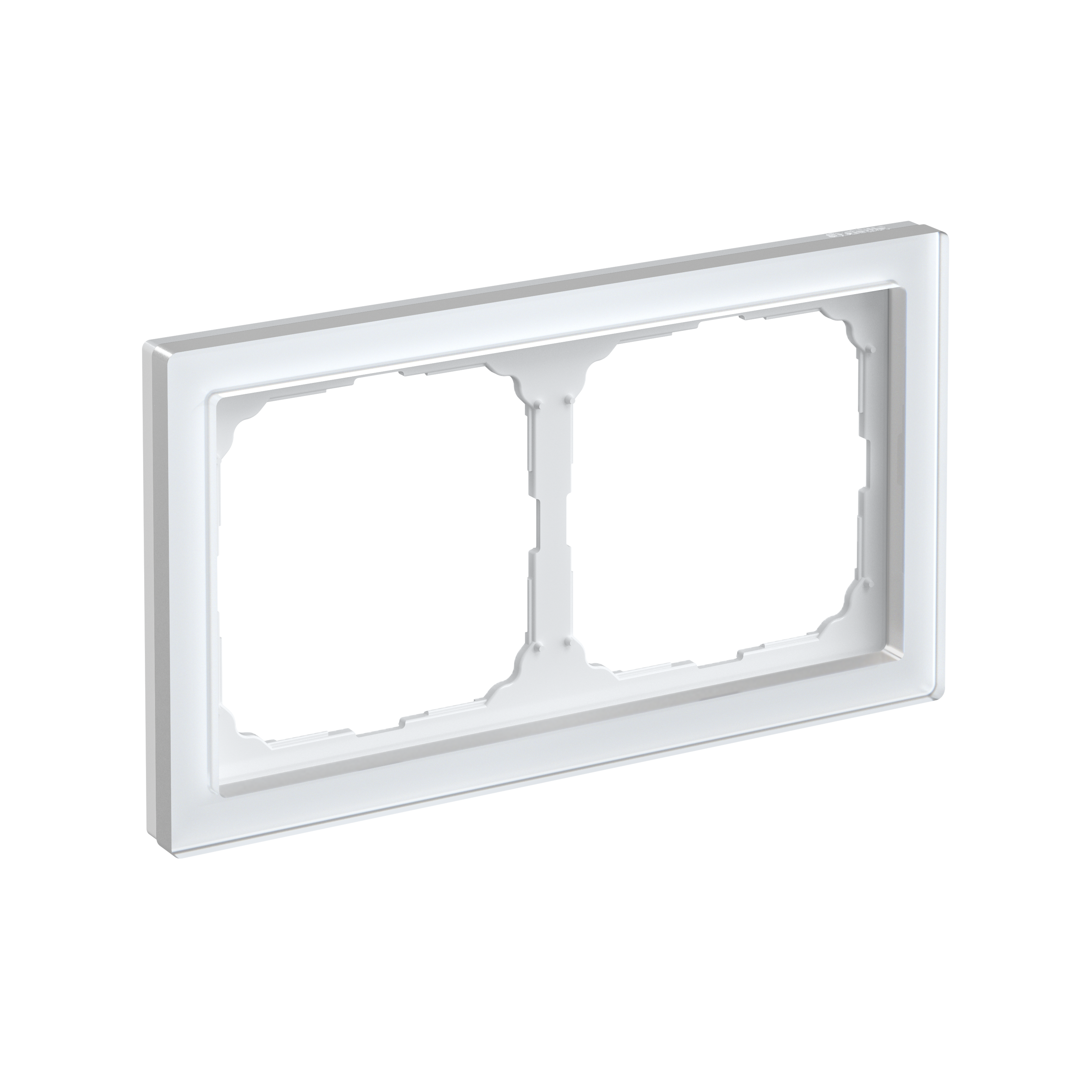 Р35. Рамка-2 ArtGallery Pure GAL320102 универсальная органическое стекло белый (Systeme Electric)