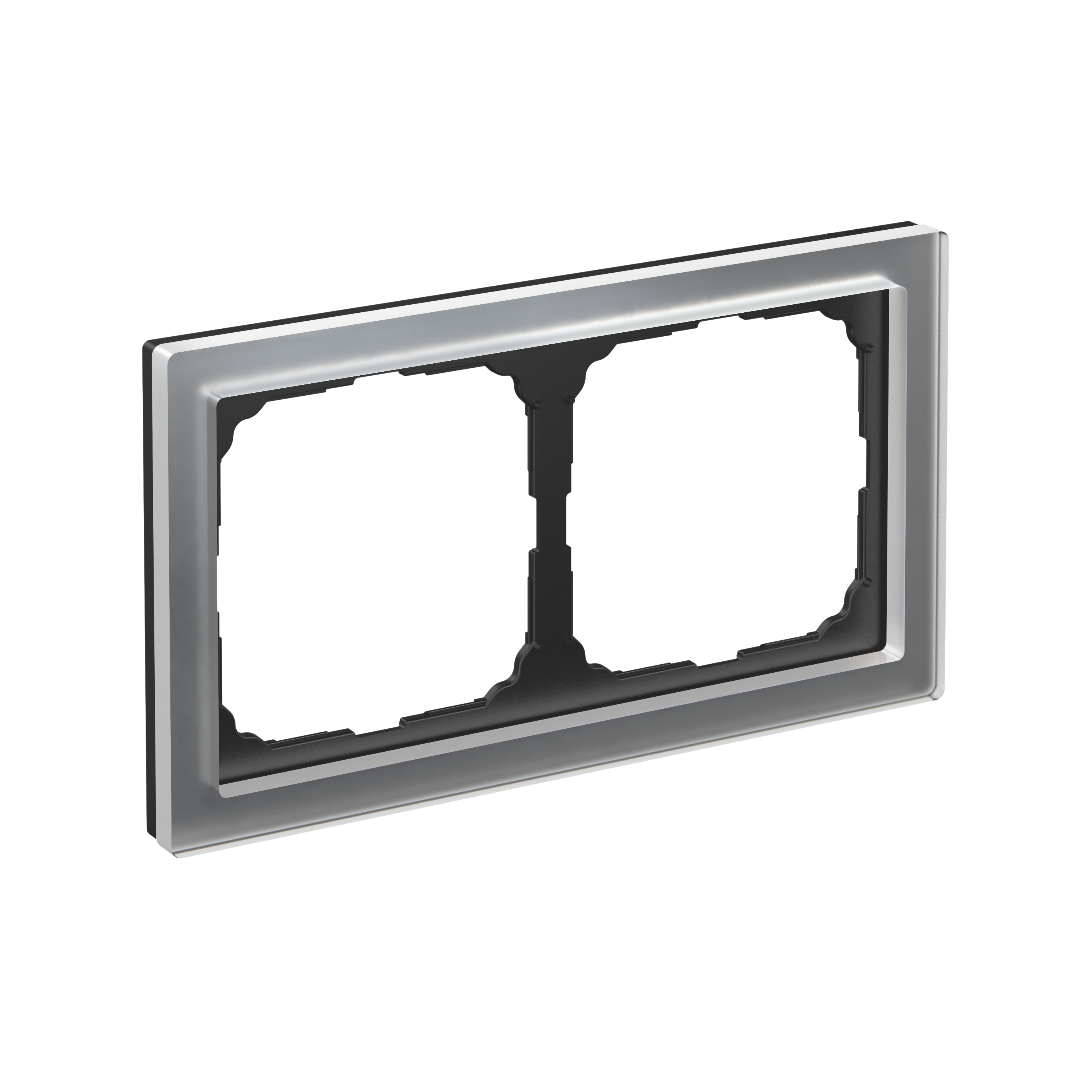 Р35. Рамка-2 ArtGallery Pure GAL320302 универсальная органическое стекло алюминий (Systeme Electric)