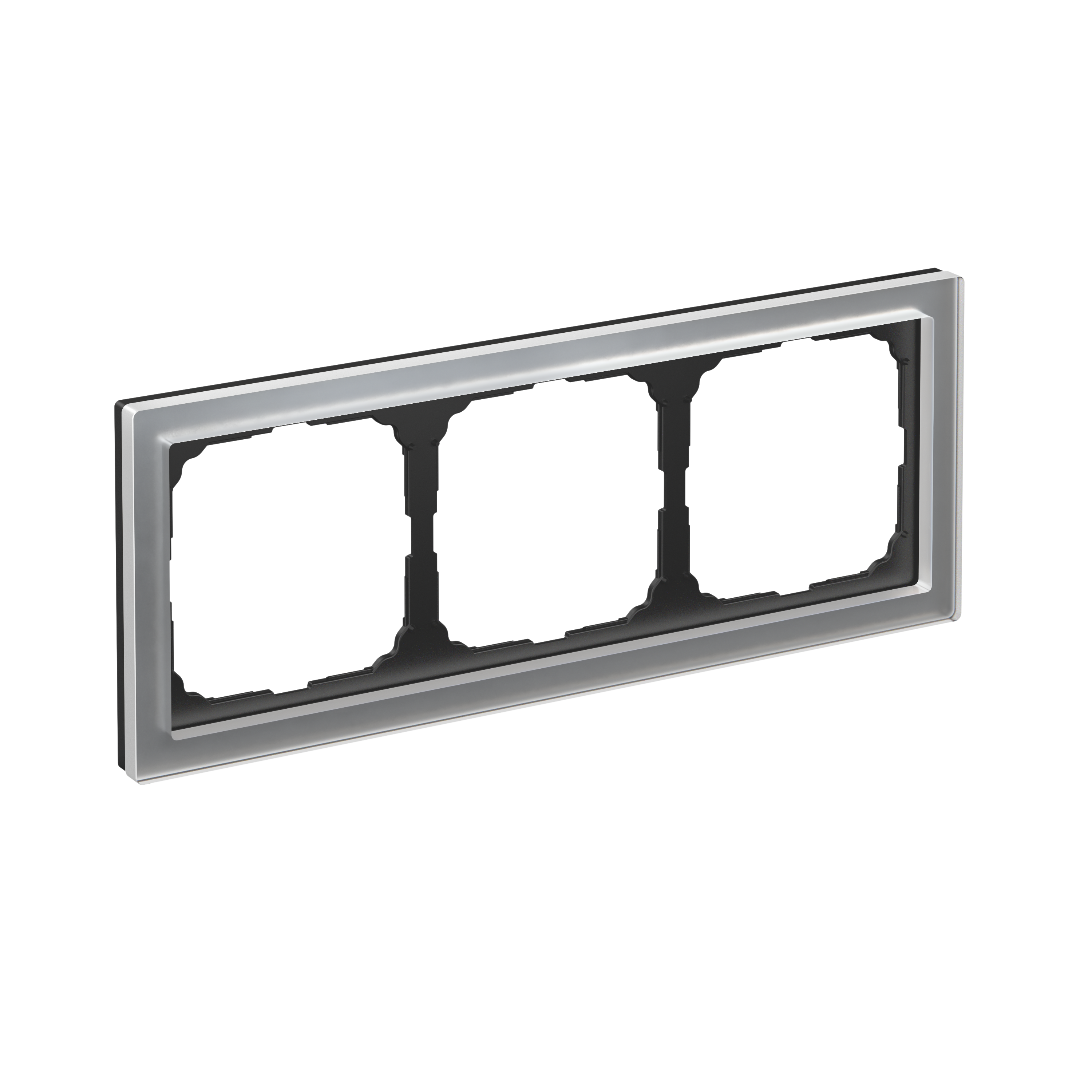 Р35. Рамка-3 ArtGallery Pure GAL320303 универсальная органическое стекло алюминий (Systeme Electric)