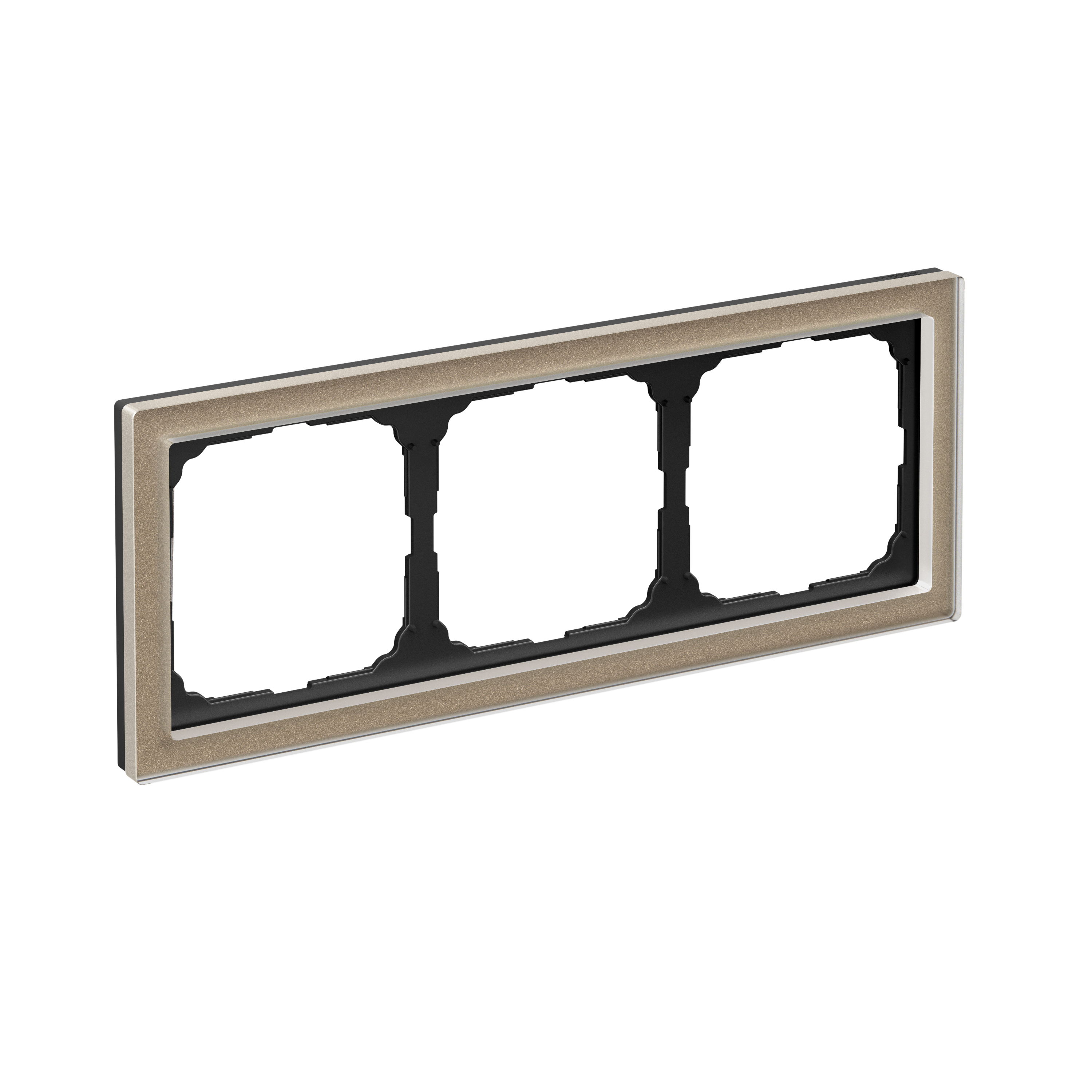 Р35. Рамка-3 ArtGallery Pure GAL320503 универсальная органическое стекло шампань (Systeme Electric)