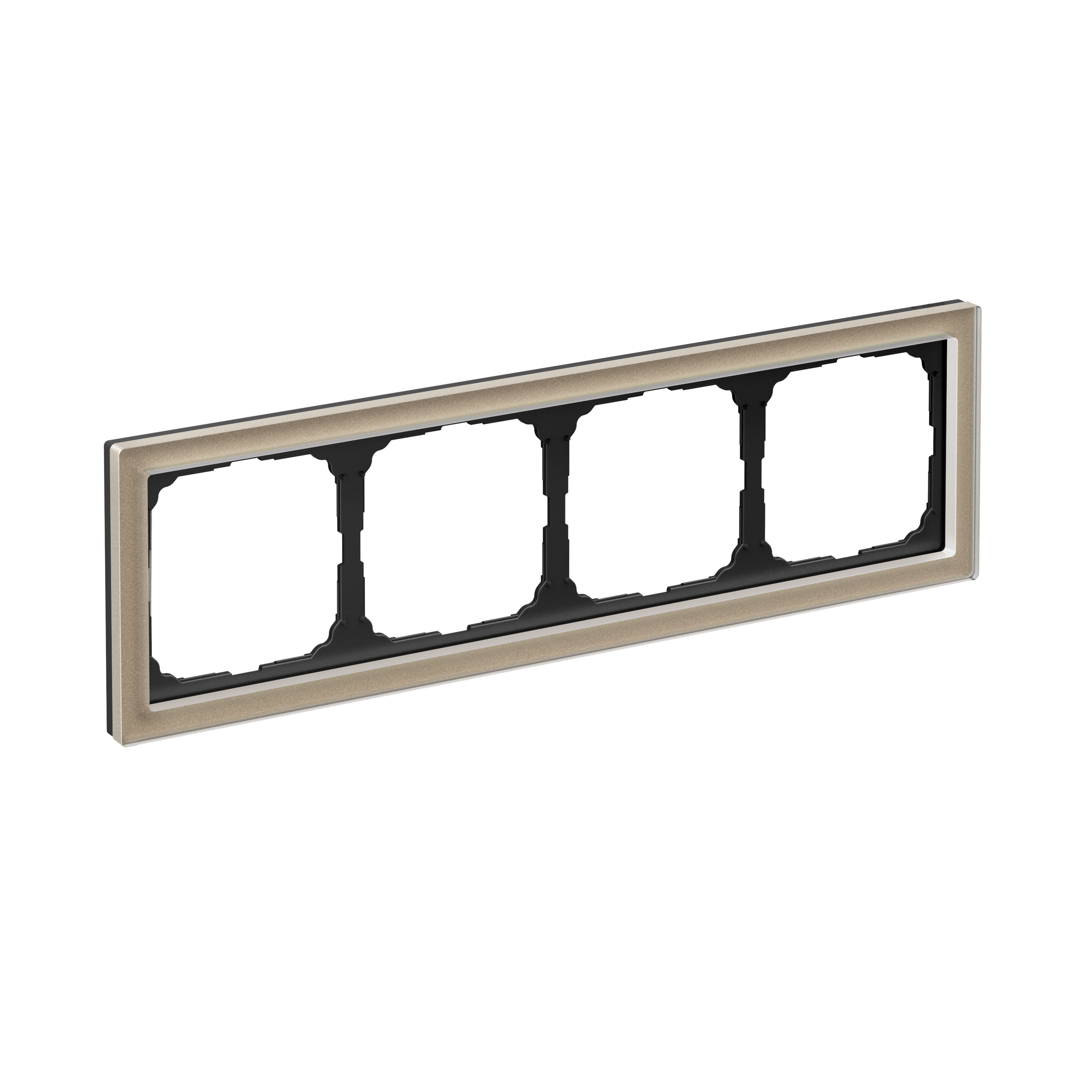 Р35. Рамка-4 ArtGallery Pure GAL320504 универсальная органическое стекло шампань (Systeme Electric)