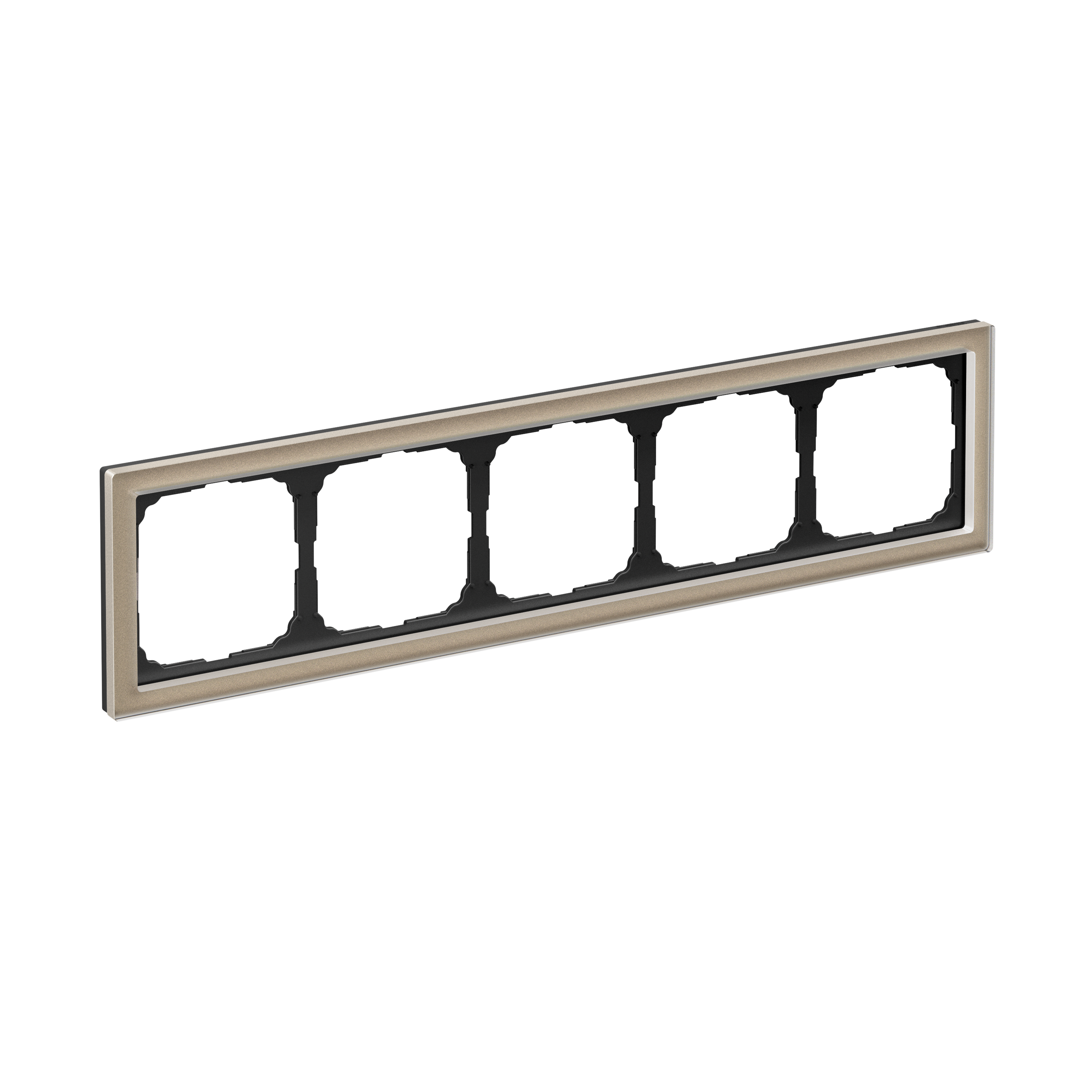 Р35. Рамка-5 ArtGallery Pure GAL320505 универсальная органическое стекло шампань (Systeme Electric)