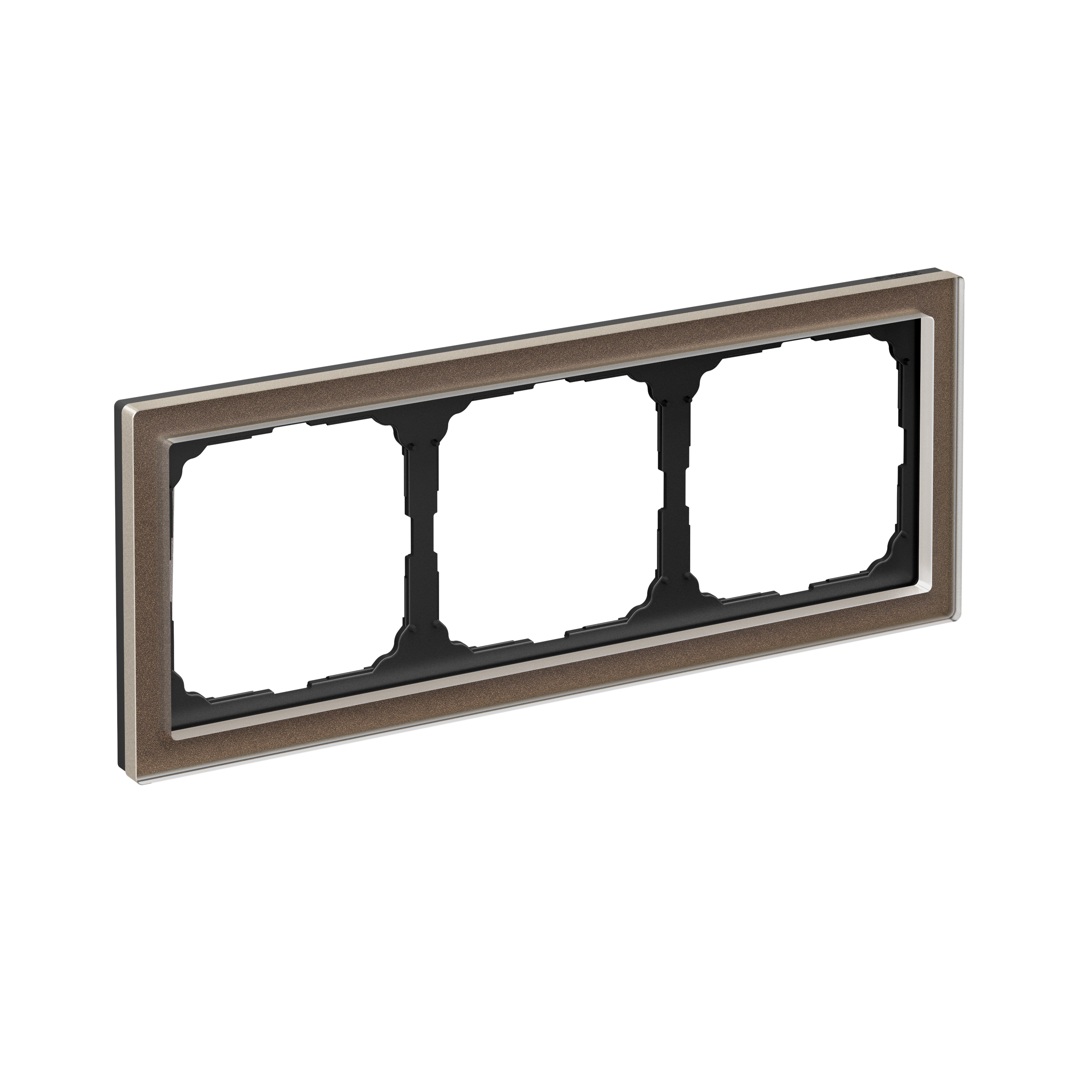 Р35. Рамка-3 ArtGallery Pure GAL320603 универсальная органическое стекло мокко (Systeme Electric)