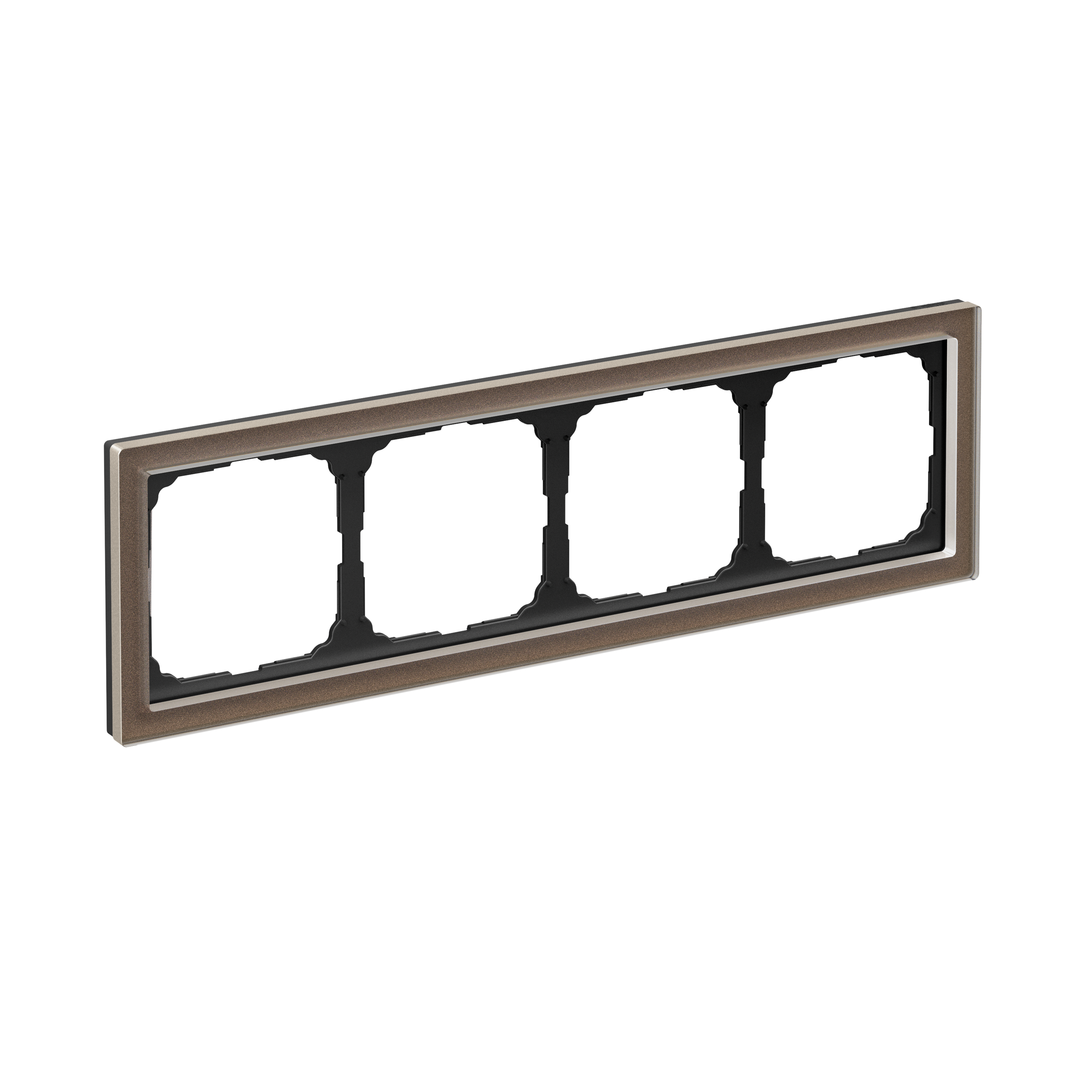 Р35. Рамка-4 ArtGallery Pure GAL320604 универсальная органическое стекло мокко (Systeme Electric)