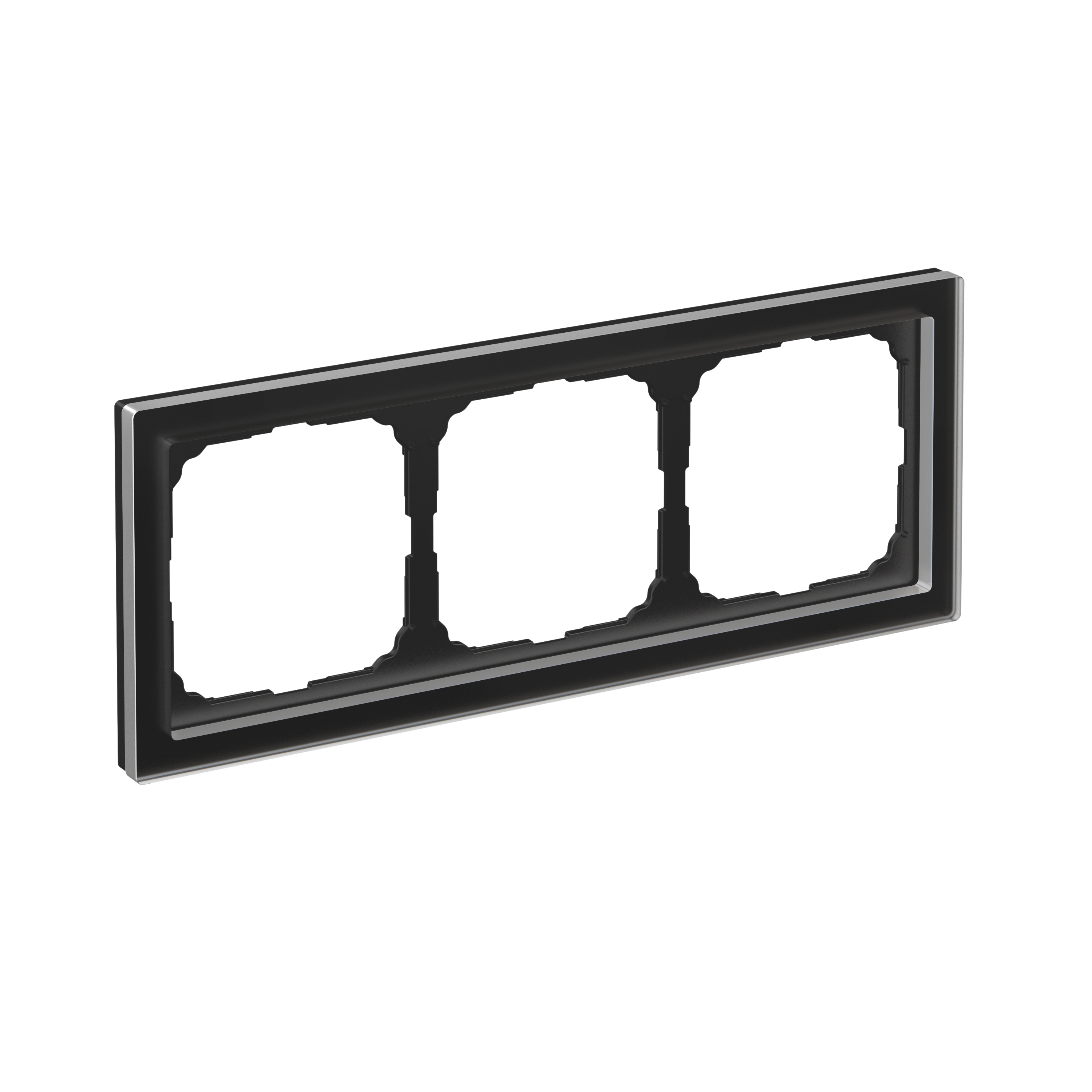 Р35. Рамка-3 ArtGallery Pure GAL321003 универсальная органическое стекло черный (Systeme Electric)