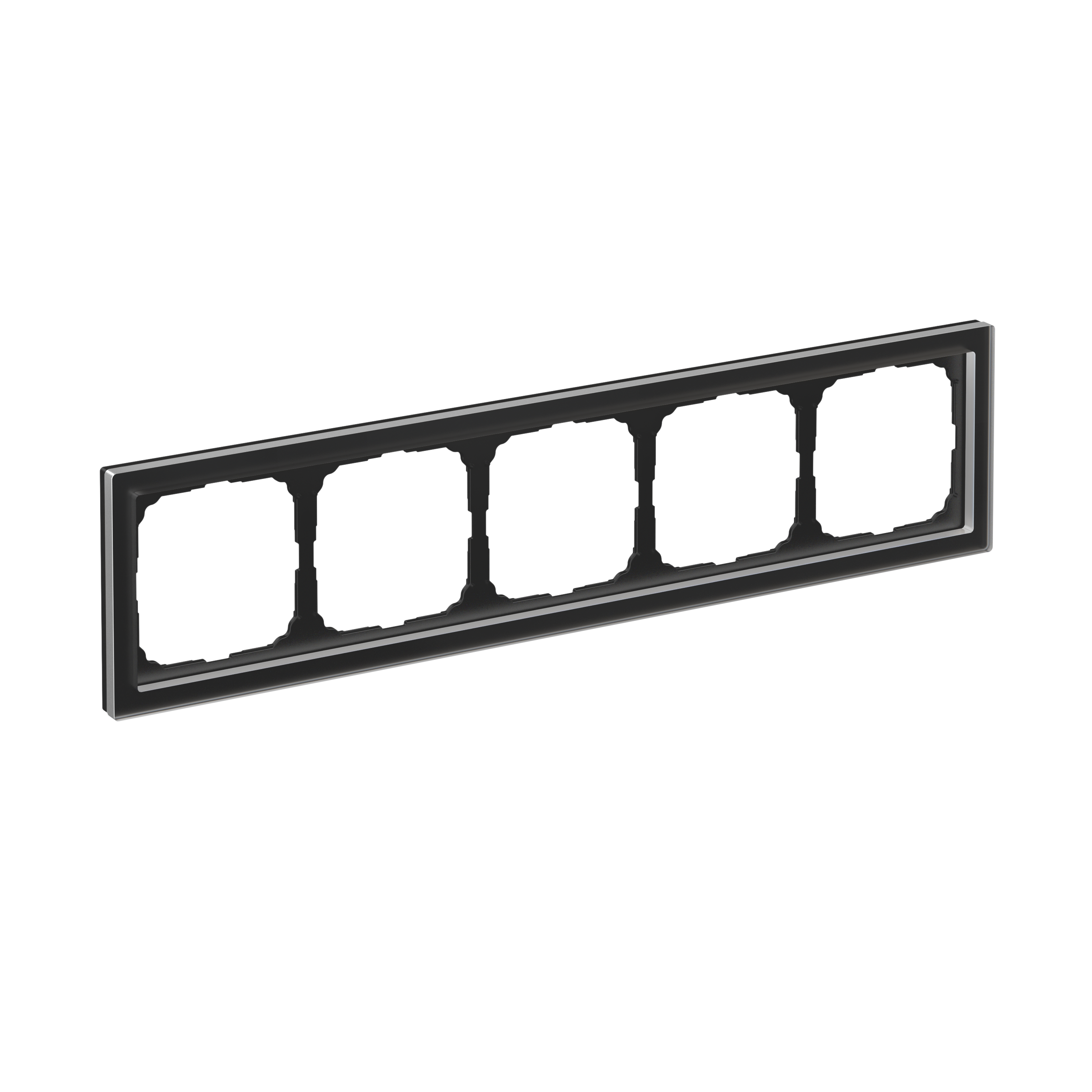 Р35. Рамка-5 ArtGallery Pure GAL321005 универсальная органическое стекло черный (Systeme Electric)