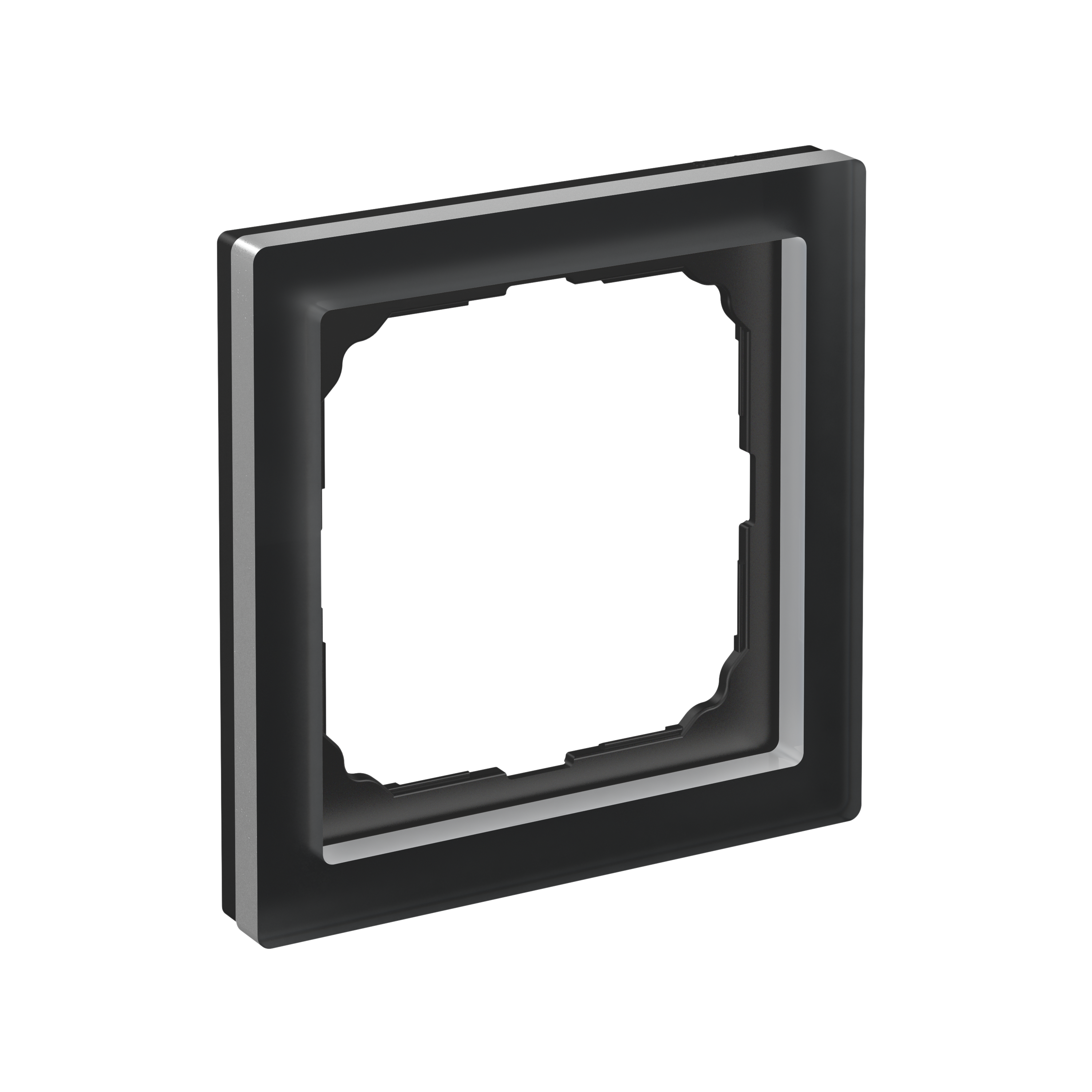 Р35. Рамка-1 ArtGallery Pure GAL331001 органическое стекло матовый черный (Systeme Electric)