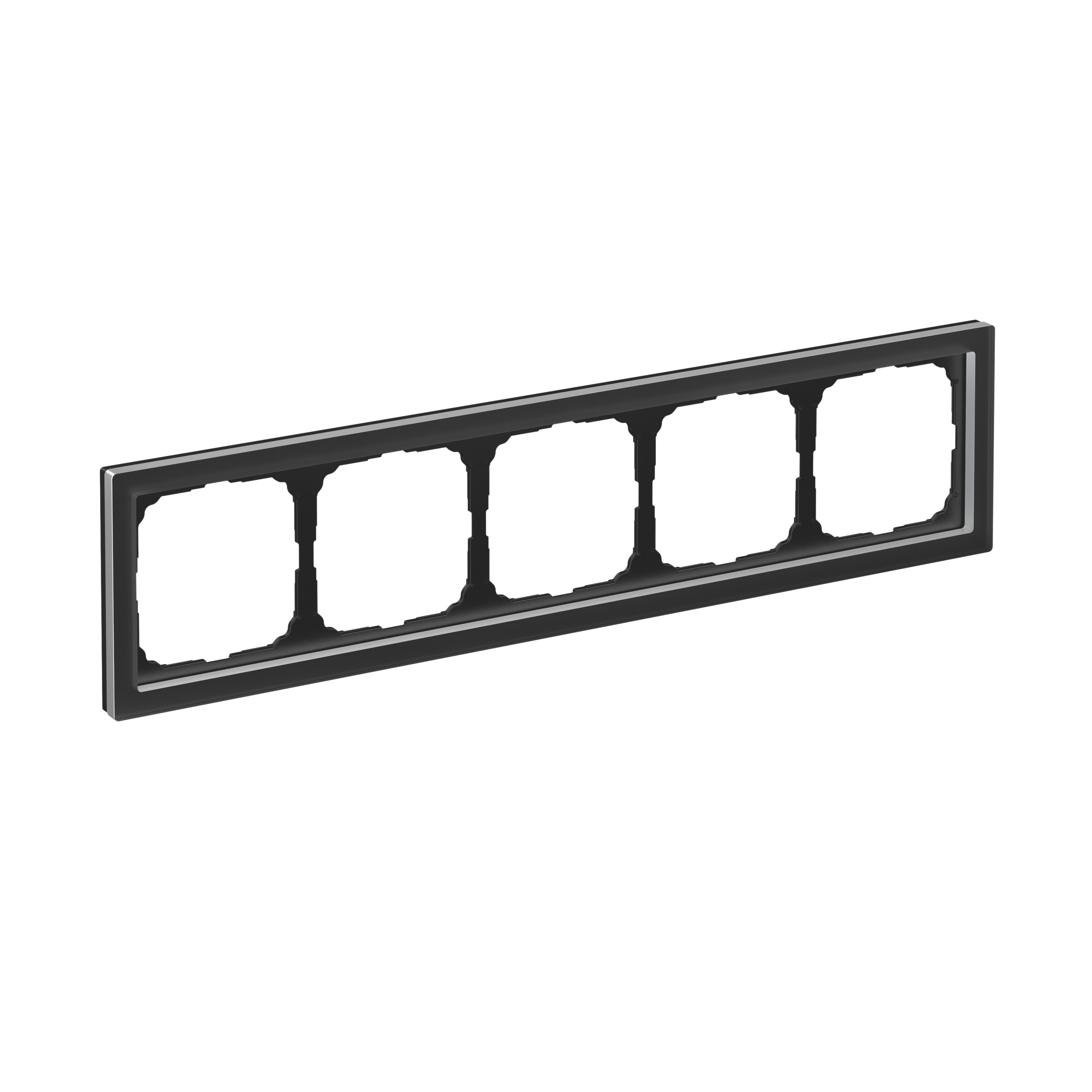 Р35. Рамка-5 ArtGallery Pure GAL331005 универсальная органическое стекло матовый черный (Systeme Electri