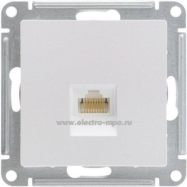 Ю4719. Механизм AtlasDesign ATN000483 розетки компьютерной RJ45 5е с/п жемчуг (Systeme Electric)