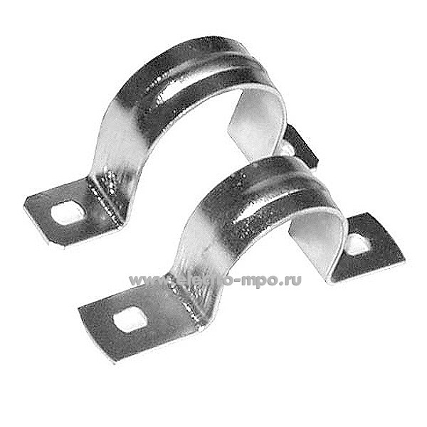 Г66. Скоба С21414 металлическая оцинкованная 14мм, 2 лапки (Рувинил)