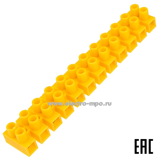 К45. Клеммная винтовая колодка 07-5014-3 KВ-14 6-14 ток 20A полипропилен желтый (Rexant)